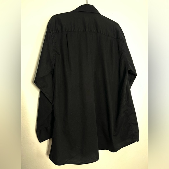 Calvin Klein Black Dress Shirt Regular Fit Size Large 16.5 32/33 - Picture 2 of 3